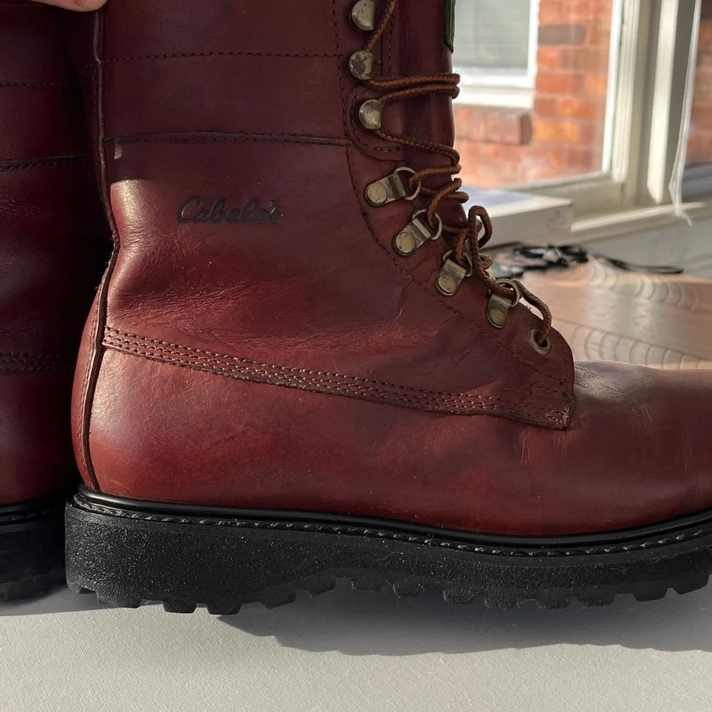 Cabela's Men's Rich Brown Leather Boots - Picture 5 of 12